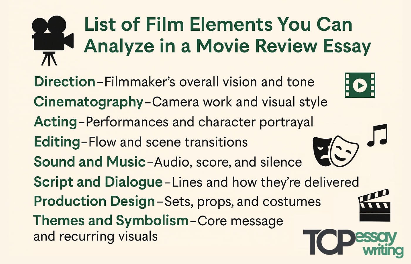 Key Film Elements Worth Analyzing in Your Essay
